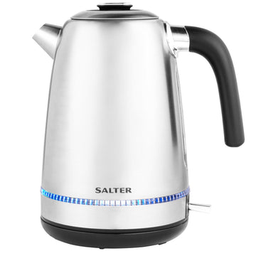 Salter 1.7L 3000W Silver 360° Swivel Base Anti Limescale Electric Kettle