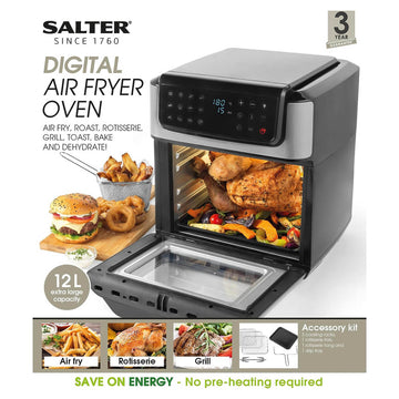 Salter 1800W Black Digital Air Fryer Mini Oven