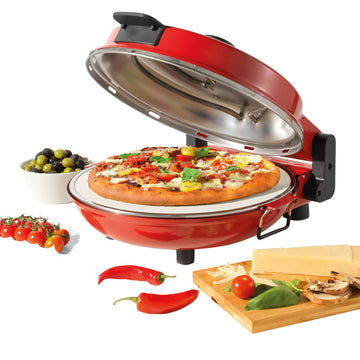 Giles & Posner Bella 1200W Red Tabletop Pizza Maker
