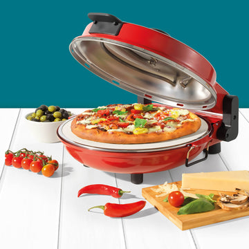 Giles & Posner Bella 1200W Red Tabletop Pizza Maker