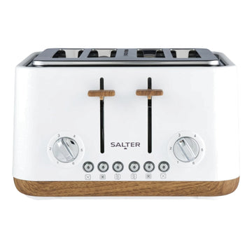 Salter Toronto White 4-Slice Toaster