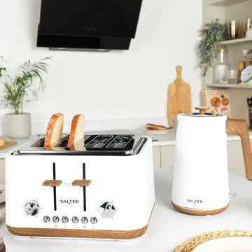Salter Toronto White 4-Slice Toaster