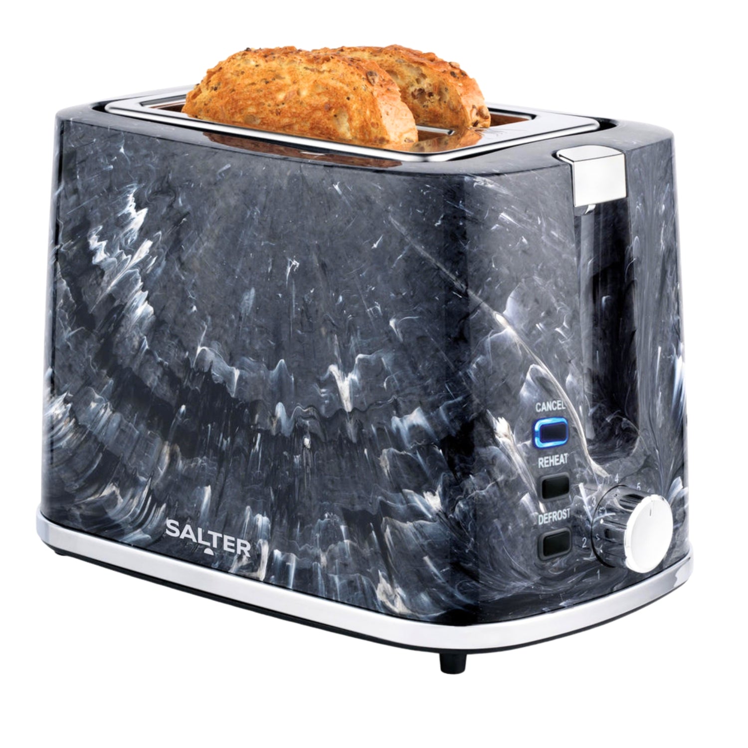 Salter 900W Marble Black 2 Slice Toaster