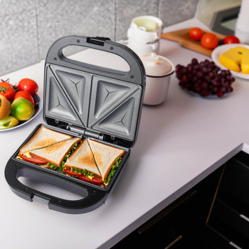 Progress Black Non-Stick Portable 2 Slice Sandwich Toaster