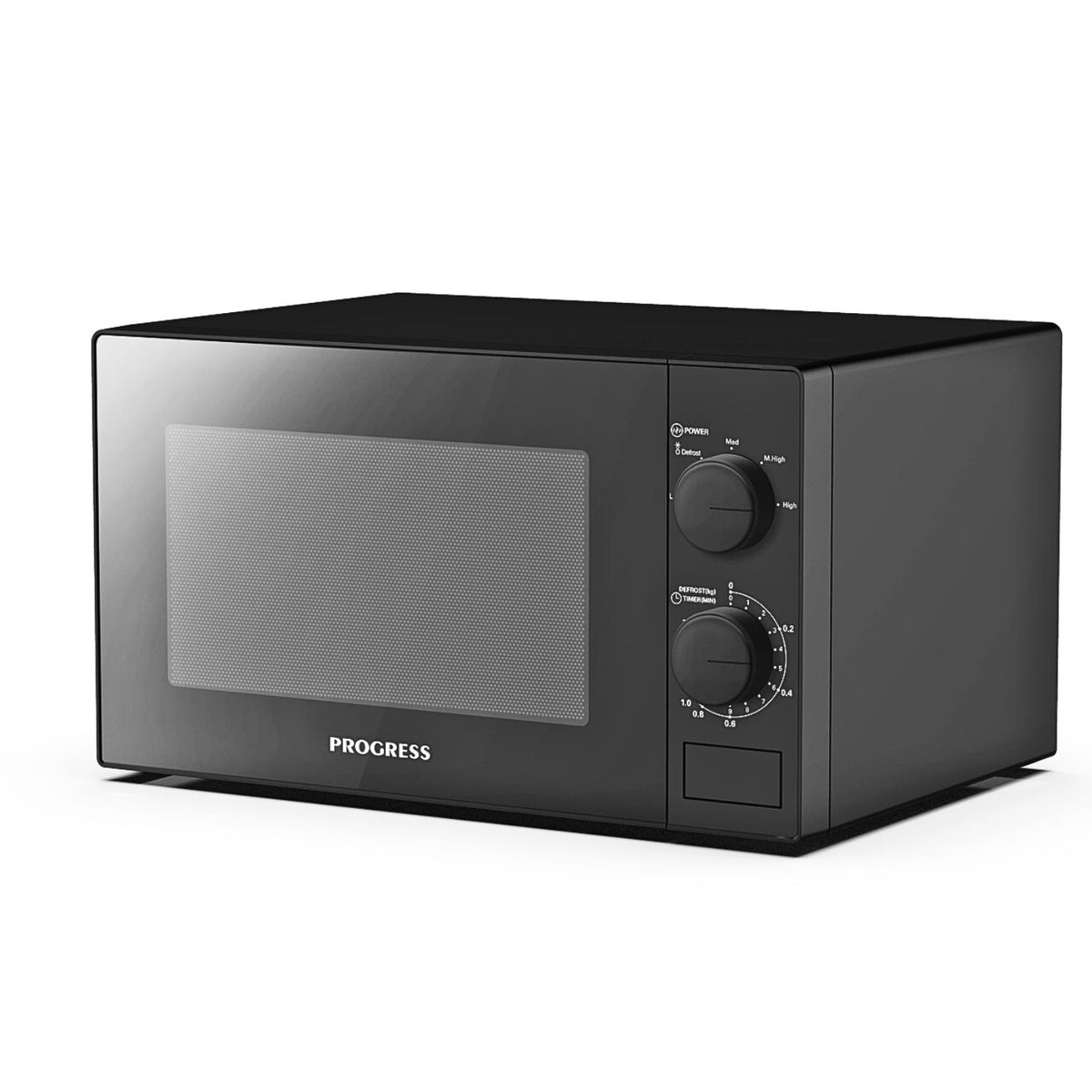 Progress 20L Black Manual Rotating Turntable Microwave Oven