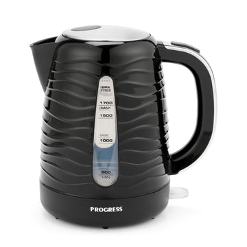 Progress Wave Textured Black 1.7L Electric Kettle