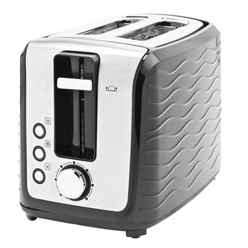 Progress Wave Textured Black 2-Slice Toaster