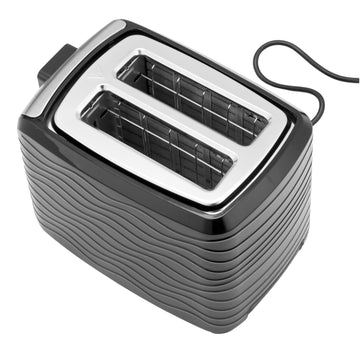 Progress Wave Textured Black 2-Slice Toaster