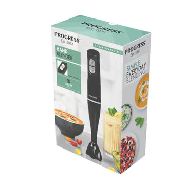 Progress 200W Black Electric Compact Handheld Blender