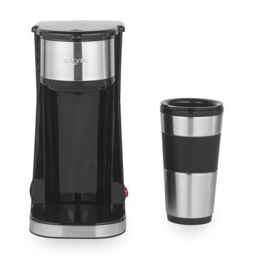 Salter 420ml One Cup Coffee Maker With  Stainless Steel Travel Mug