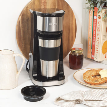 Salter 420ml One Cup Coffee Maker With  Stainless Steel Travel Mug