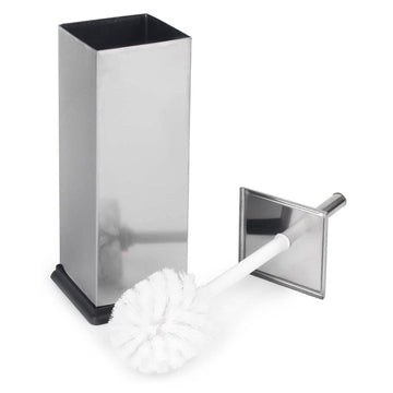 Silver Toilet Bowl Cleaning Brush With Holder