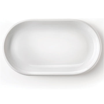 Large White Porcelain Oval Serving Platter