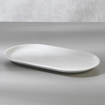 Large White Porcelain Oval Serving Platter