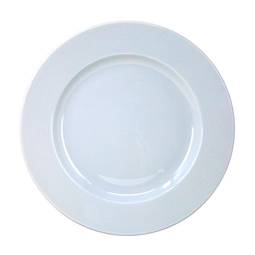 6Pcs 26cm White Round Porcelain Dinner Plates