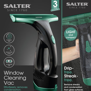 Salter 60ml Black Window Cleaning Vacuum