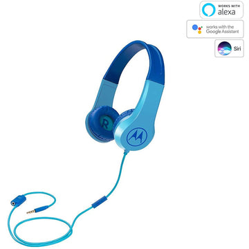 Motorola Blue Wired Headphones Anti-Allergic Microphone