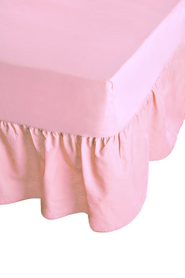 24" Deep Pink Luxury Non-Iron Percale Cotton Valance Sheet - King