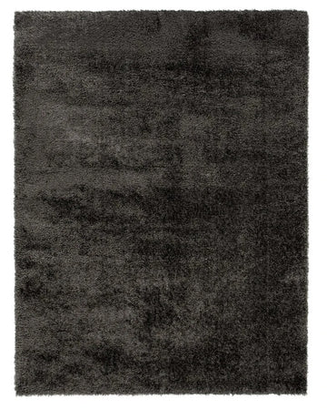 Modern Velvet Shaggy Rug Dense Pile Charcoal - 63" x 90.5"