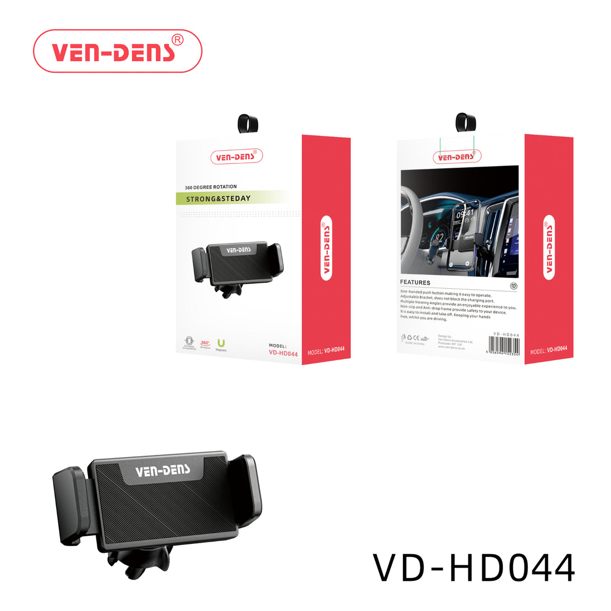 VEN-DENS Magnetic 360 Rotation Car Phone Holder