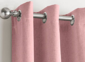 90x90" Vogue Blockout Lined Curtains - Blush Pink