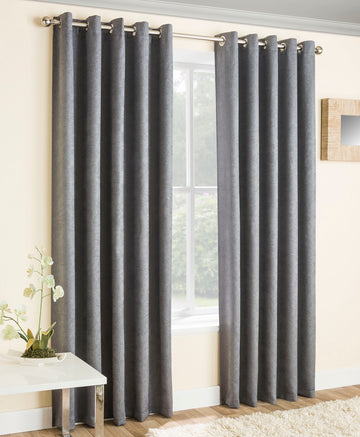 66x90" Vogue Blockout Lined Curtains - Silver Grey