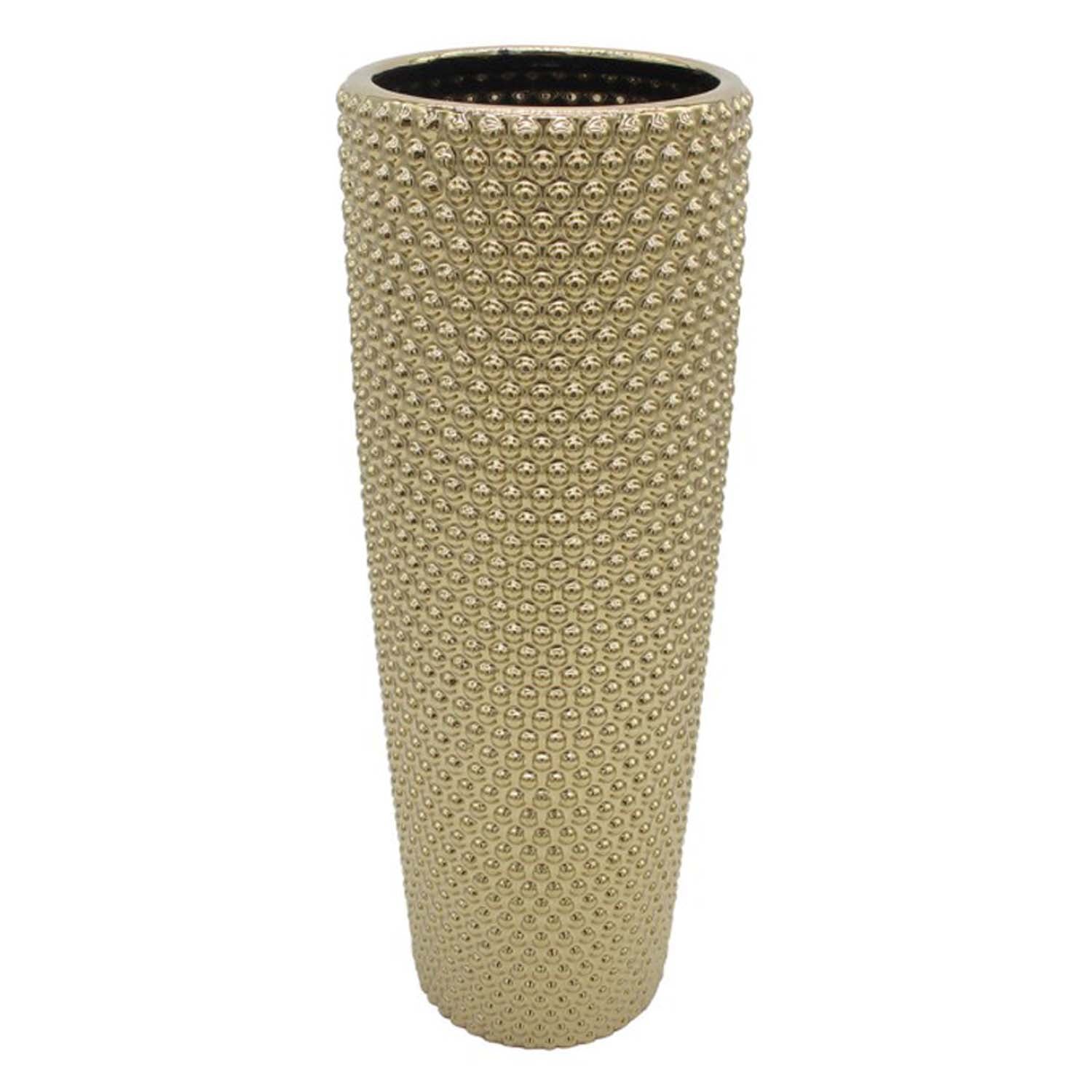 40cm Gold Ceramic Bubble Art Vase