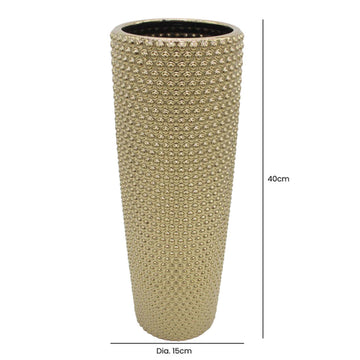 40cm Gold Ceramic Bubble Art Vase