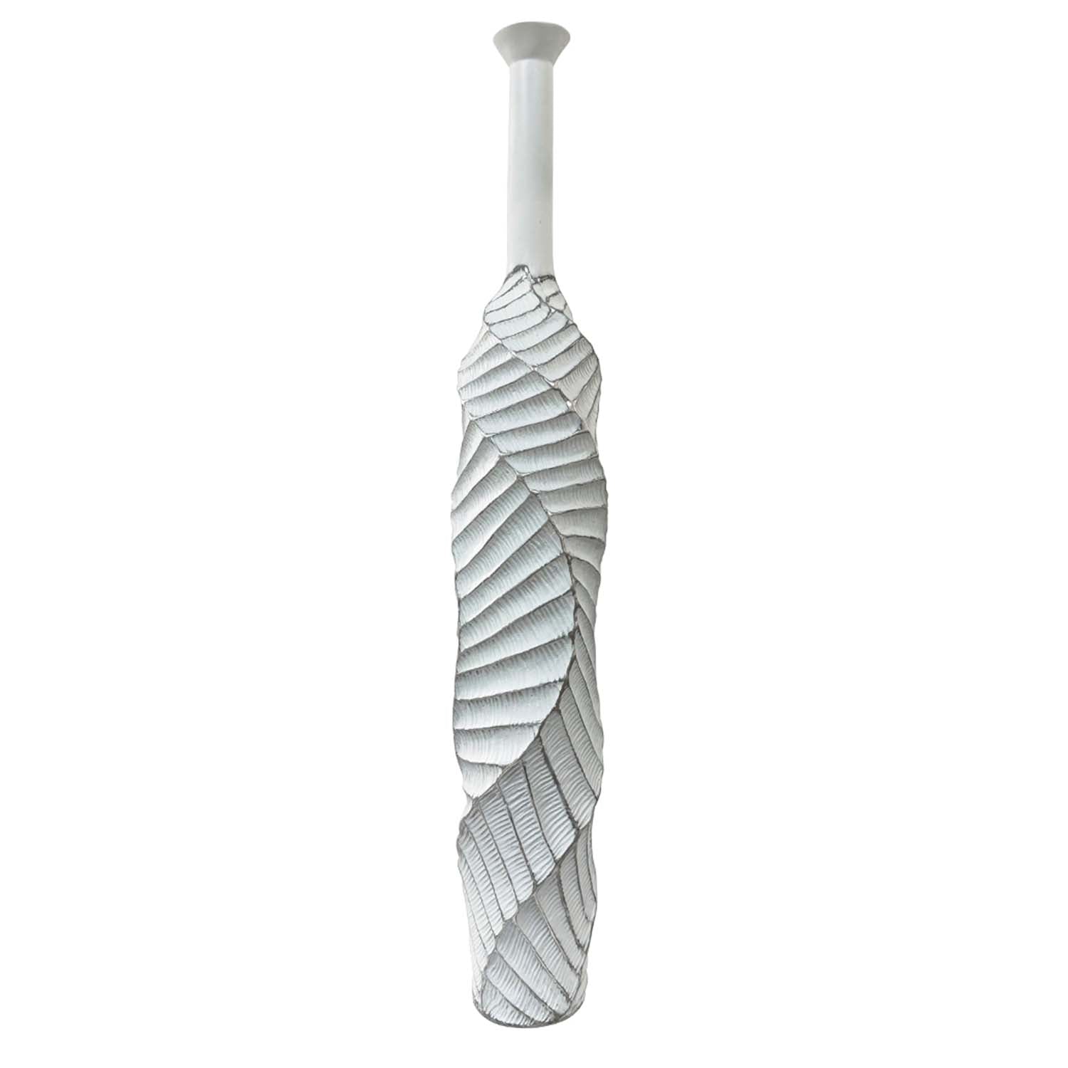 93cm White Sand Wave Polyresin Art Vase