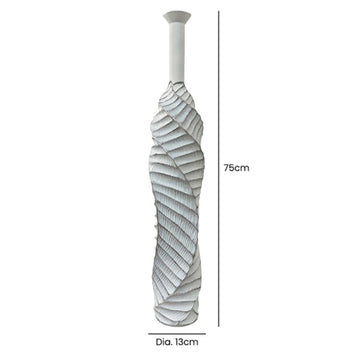 75cm White Sand Wave Polyresin Art Vase