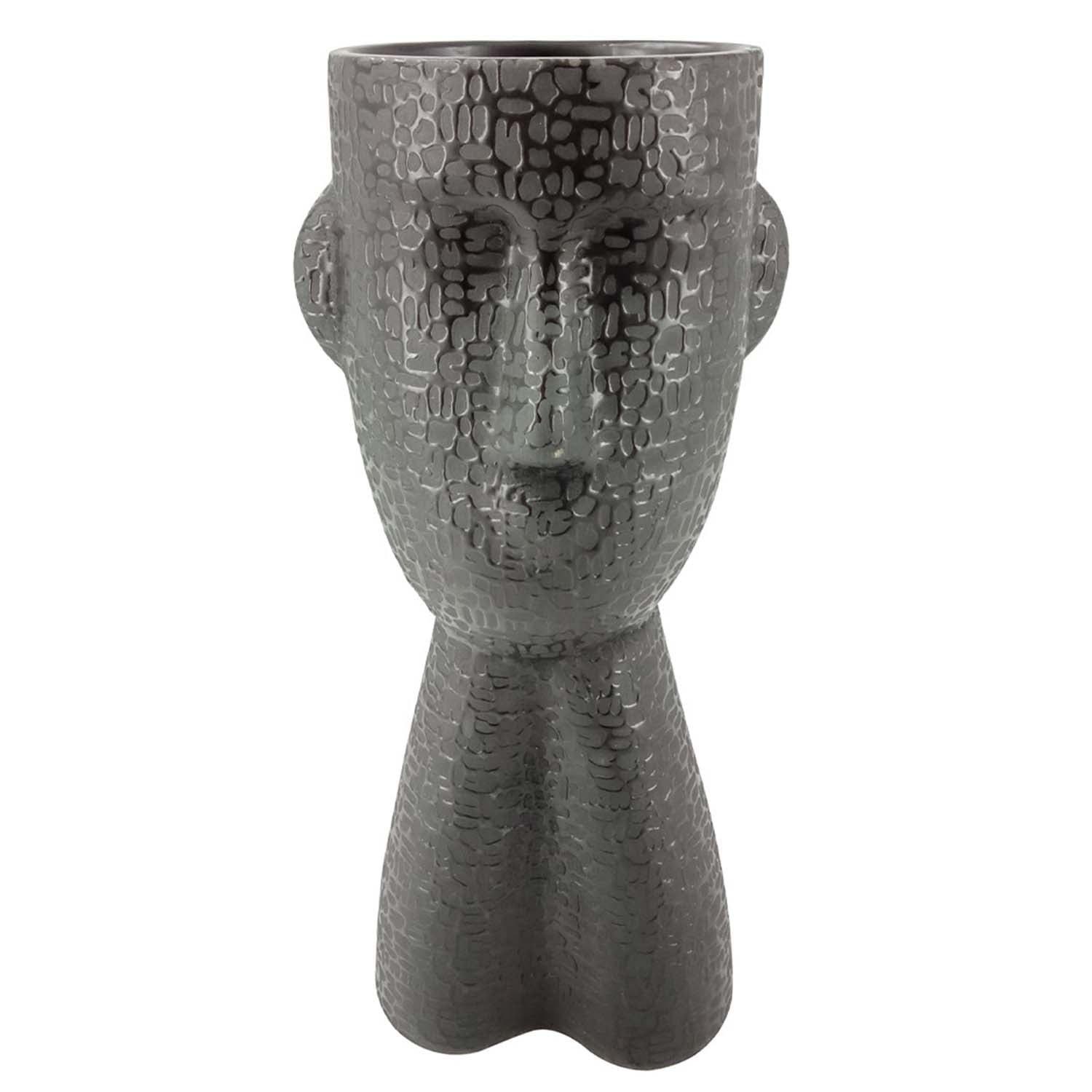 32.5 Black Textured Ceramic Art Vase