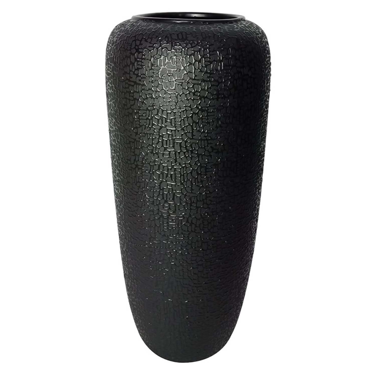 50.5cm Black Textured Ceramic Vase