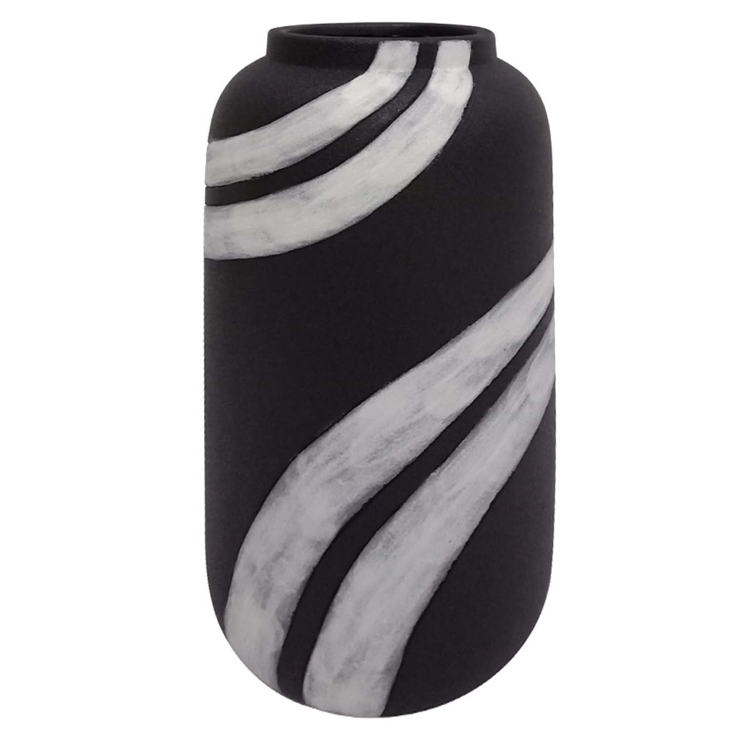 29cm Black & White Ceramic Art Vase