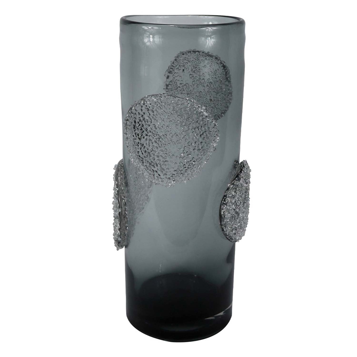 38.5cm Smoke Grey Glass Forest Art Handmade Vase