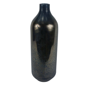 45cm Dark Blue Glass Art Handmade Vase