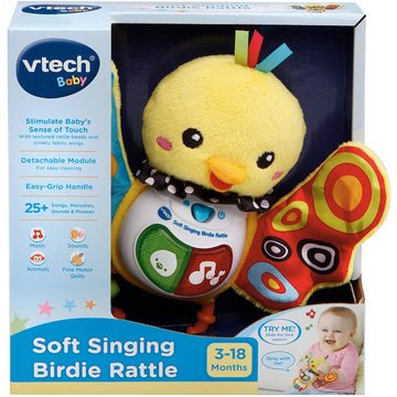 Soft Singing Birdie Plush Musical Tactile Washable Rattle Baby Toy