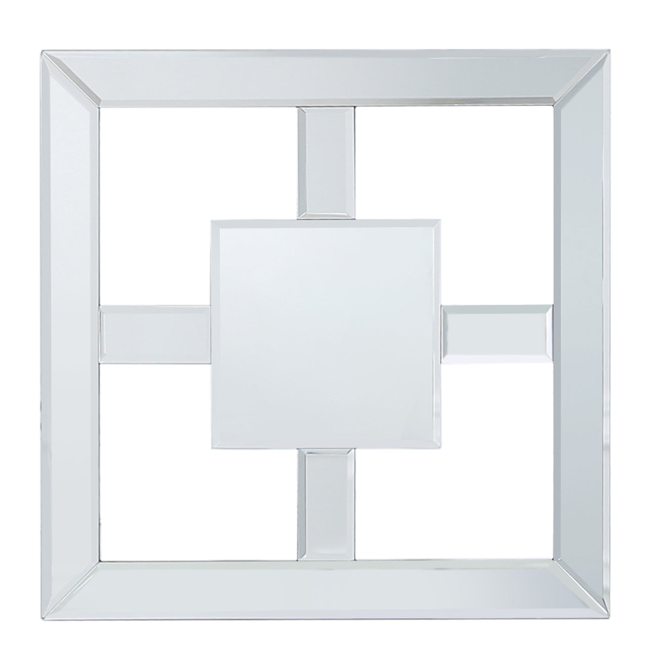 Bevelled Frame Square Centre Wall Mounted Mirror Art