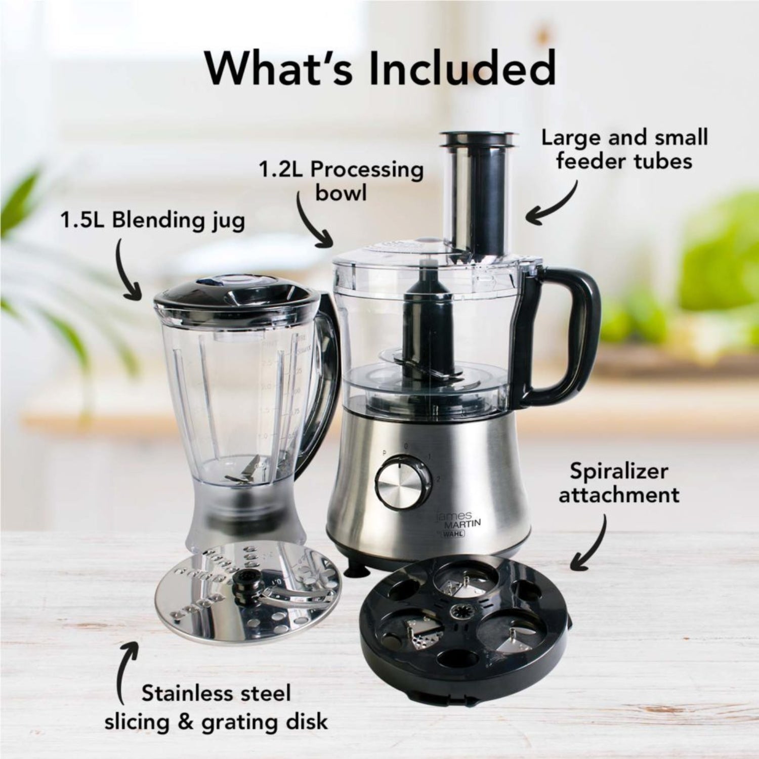 Food processor outlet with juicer attachment