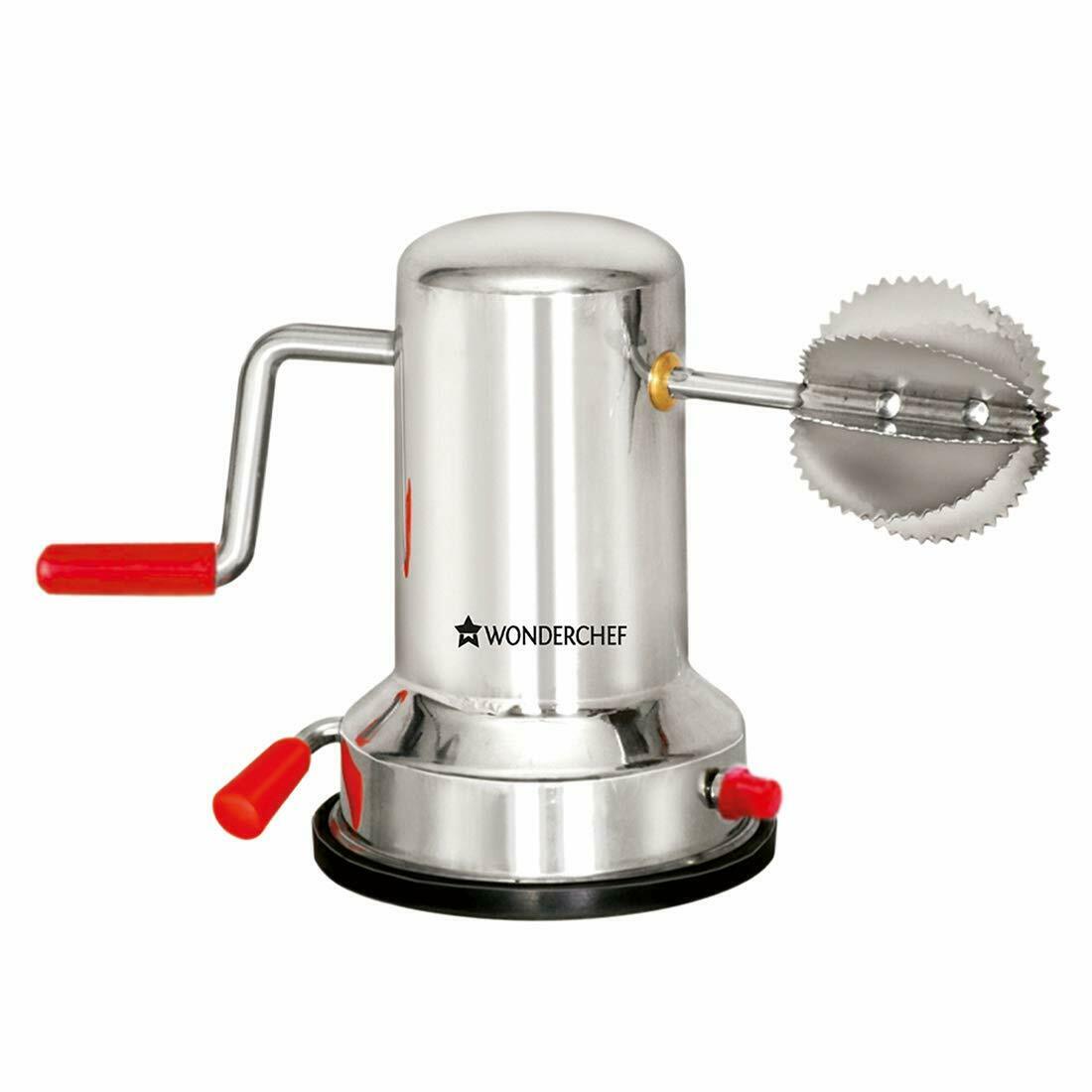 Coconut Scrapper Sleek Vacuum Base Manual Grater Silver