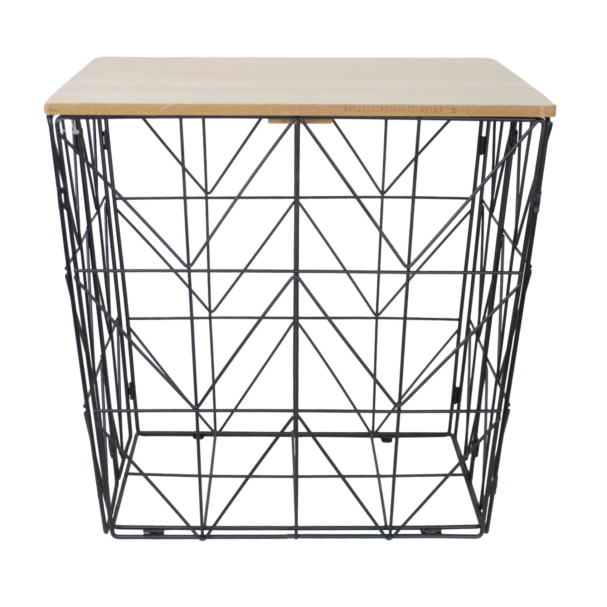 Black Foldable Wire Side Table