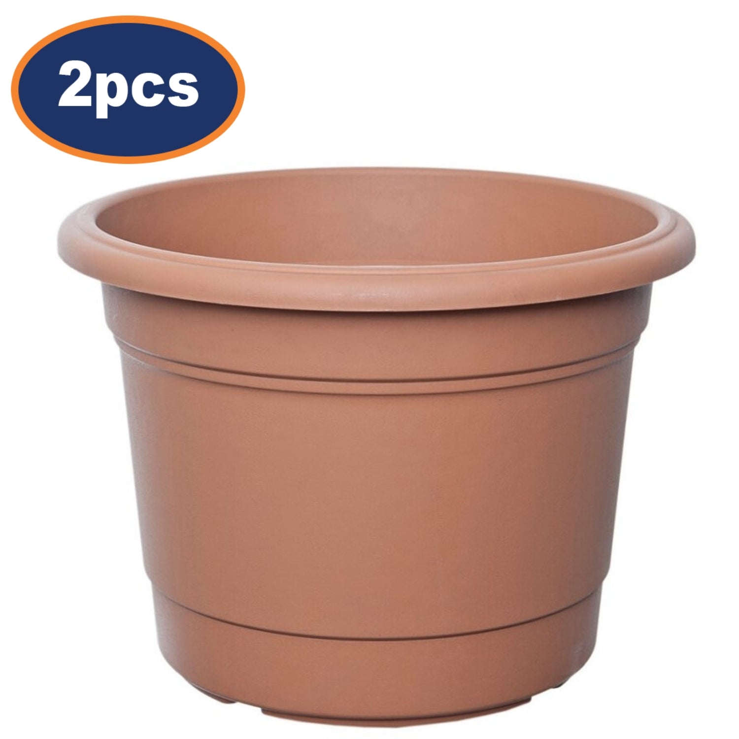 2Pcs 30cm Basic Round Terracotta Planter