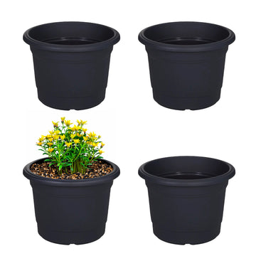 30cm Basic Round Gunmetal Planter