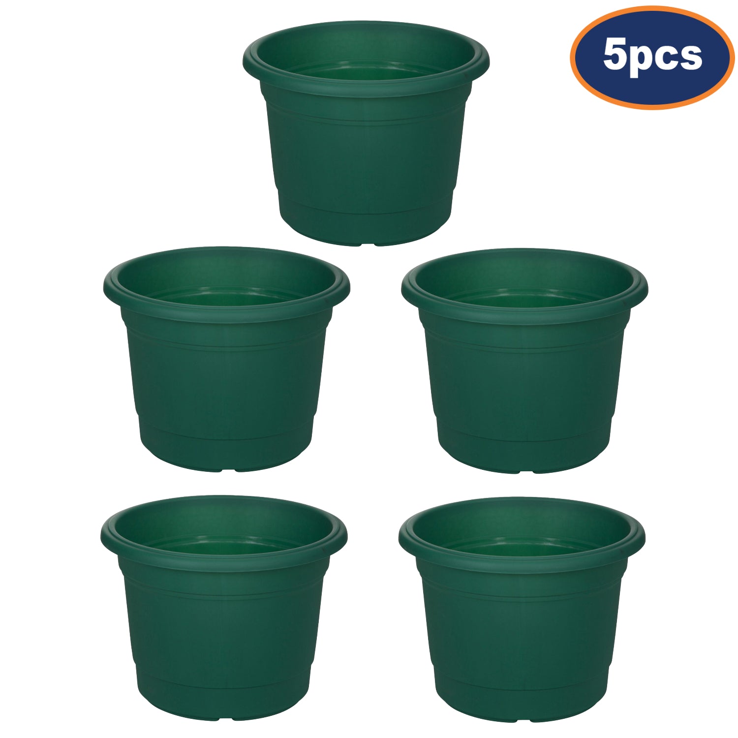 5Pcs 35cm Green Round Milano Planter