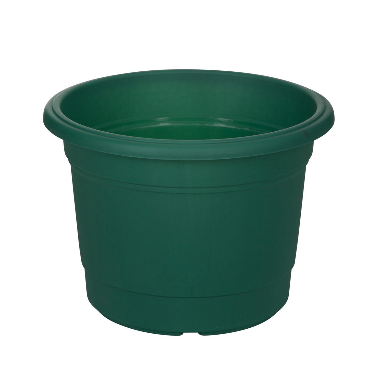35cm Milano Round Plastic Planter Green