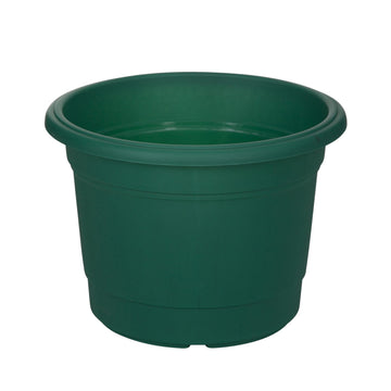 35cm Milano Round Plastic Planter Green