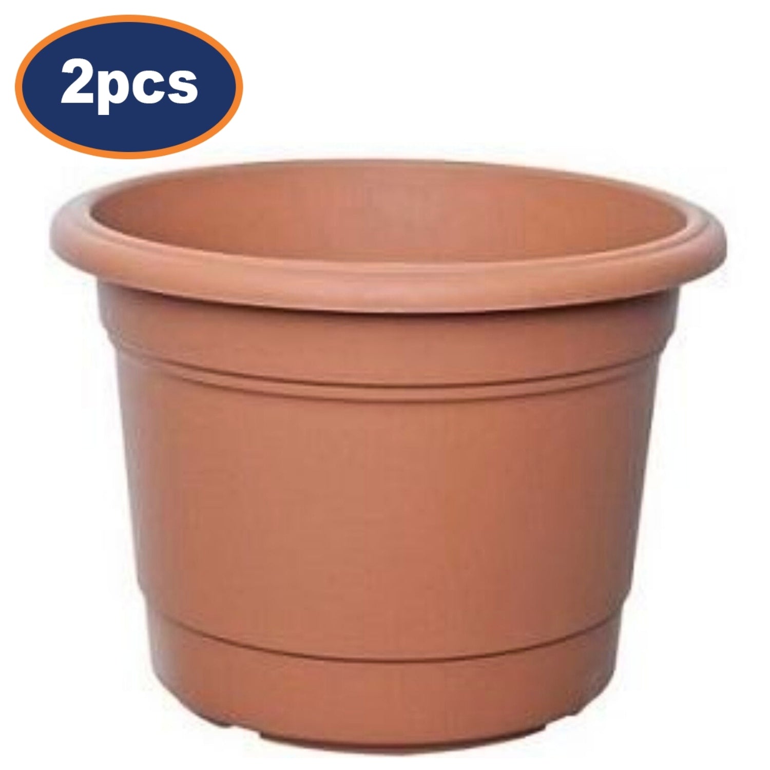 2Pcs 35cm Terracotta Round Milano Planter