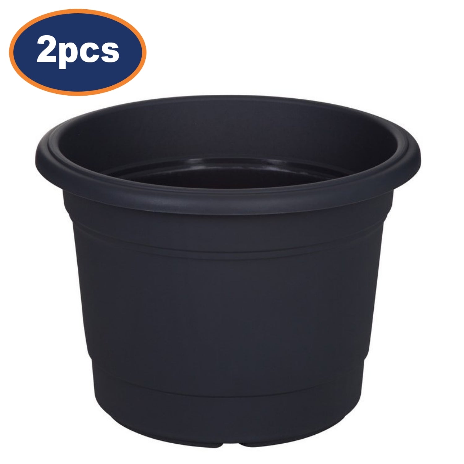 Set of 2 Milano Black 35cm Planter Saucers