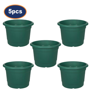 5Pcs 40cm Green Round Milano Plastic Planter