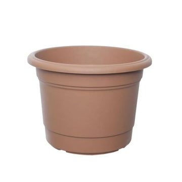 40cm Brown Round Milano Plastic Planter