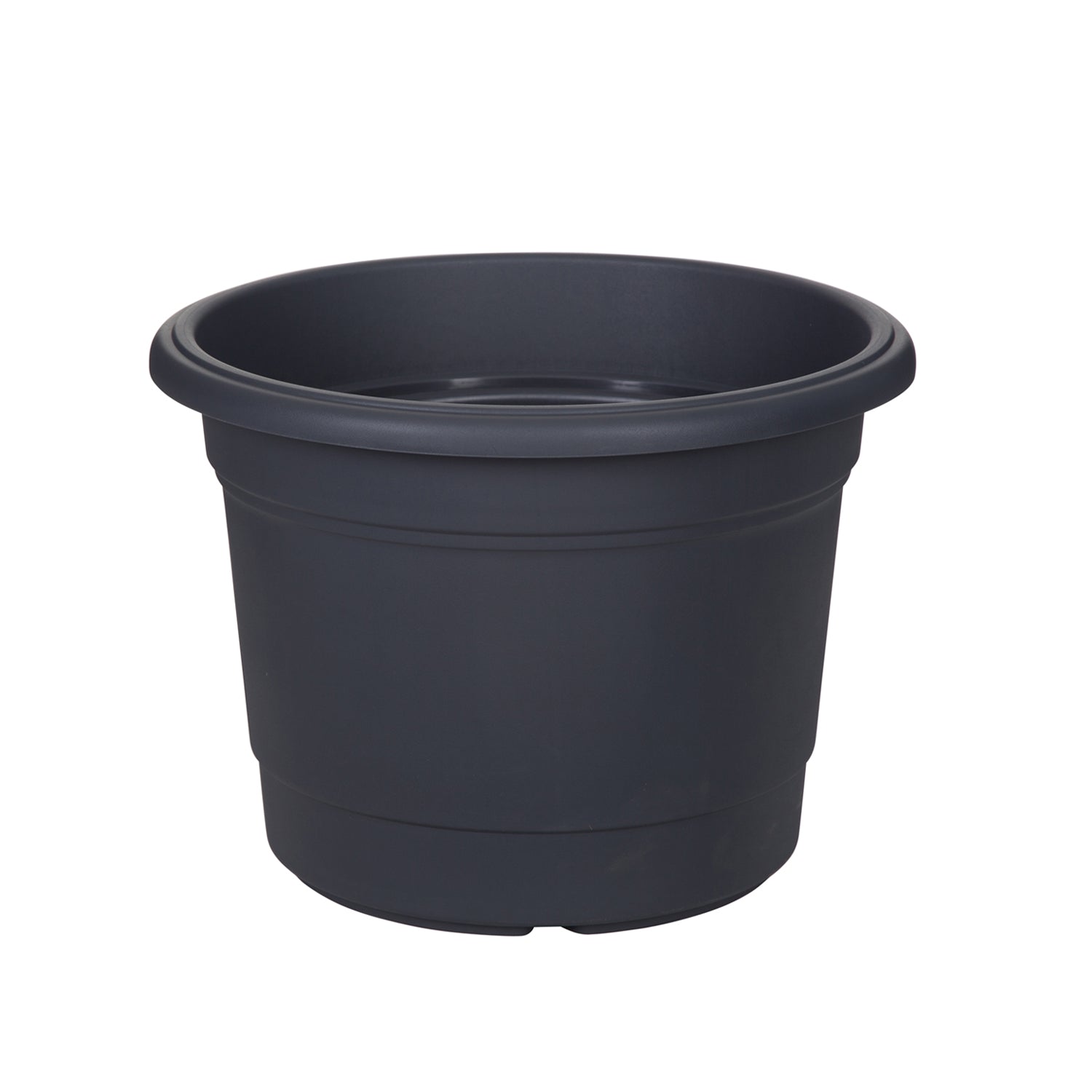 40cm Black Round Milano Plastic Planter